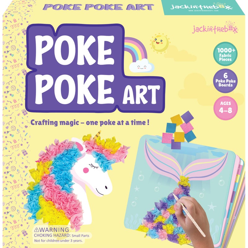 jackinthebox Poke Poke Art for Kids - Unicorns  Mermaids  Princess  and Cupcakes  Mess-Free Sewing Art for Kids  Toys for Girls and Boys Ages 4 5 6 7 8  Great Gift for Kids  DIY Creative Activity - Image 1